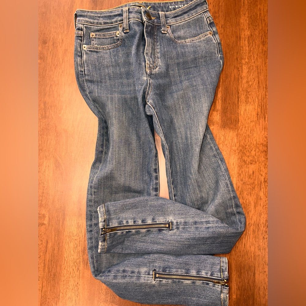 Saint Laurent Paris D05 Skinny Jeans Blue Denim Ankle Zip Italy Women 27 Stretch - Picture 6 of 14
